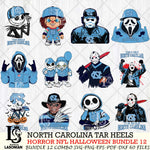 North Carolina Tar Heels Halloween Bundle 12 SVG Svg Eps Dxf Png File, NCAA bundle svg, Digital Download, Instant Download