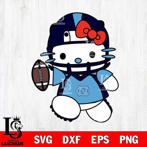North Carolina Tar Heels Hello Kitty sport 11 Svg Eps Dxf Png File, NCAA svg, Digital Download, Instant Download