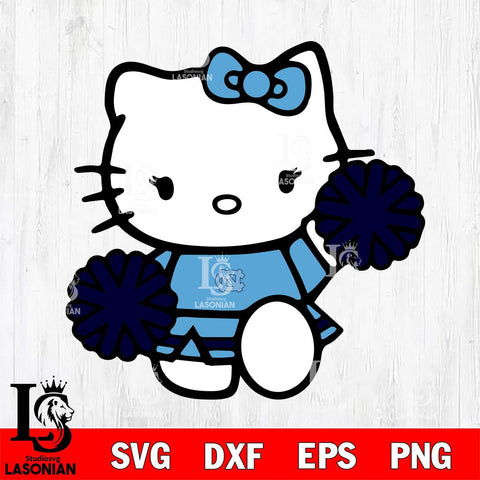 North Carolina Tar Heels Hello Kitty sport 4 Svg Eps Dxf Png File, NCAA svg, Digital Download, Instant Download