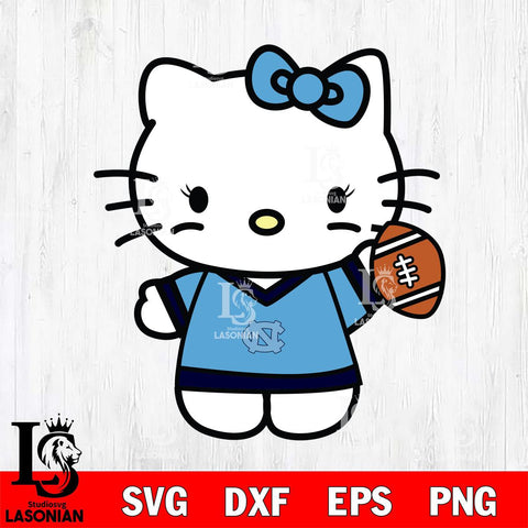 North Carolina Tar Heels Hello Kitty sport 7 Svg Eps Dxf Png File, NCAA svg, Digital Download, Instant Download