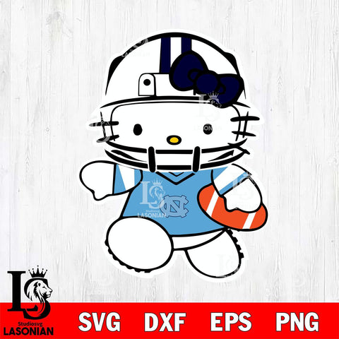 North Carolina Tar Heels Hello Kitty sport 8 Svg Eps Dxf Png File, NCAA svg, Digital Download, Instant Download