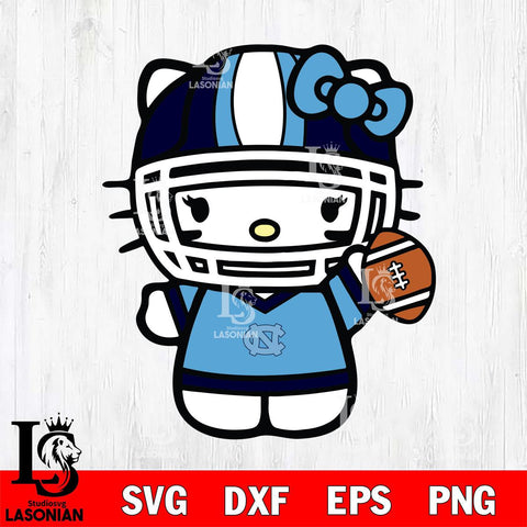 North Carolina Tar Heels Hello Kitty sport 9 Svg Eps Dxf Png File, NCAA svg, Digital Download, Instant Download