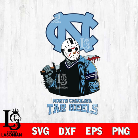 North Carolina Tar Heels Jason Voorhees 10 Svg Eps Dxf Png File, Digital Download