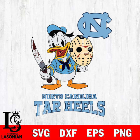North Carolina Tar Heels Jason Voorhees 12 Svg Eps Dxf Png File, Digital Download