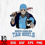 North Carolina Tar Heels Jason Voorhees 2 Svg Eps Dxf Png File, Digital Download