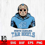 North Carolina Tar Heels Jason Voorhees 4 Svg Eps Dxf Png File, Digital Download