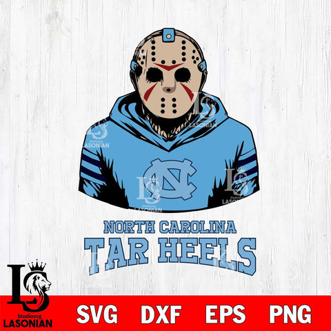 North Carolina Tar Heels Jason Voorhees 4 Svg Eps Dxf Png File, Digital Download