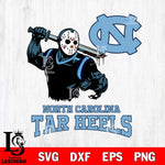 North Carolina Tar Heels Jason Voorhees 5 Svg Eps Dxf Png File, Digital Download