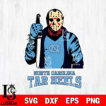 North Carolina Tar Heels Jason Voorhees 6 Svg Eps Dxf Png File, Digital Download