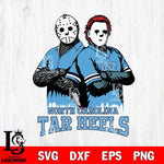 North Carolina Tar Heels Jason Voorhees 8 Svg Eps Dxf Png File, Digital Download