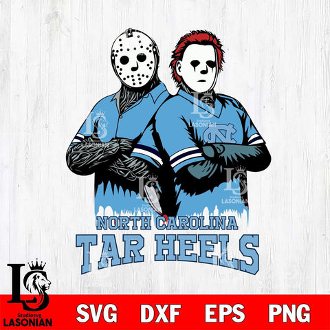 North Carolina Tar Heels Jason Voorhees 8 Svg Eps Dxf Png File, Digital Download