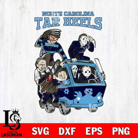 North Carolina Tar Heels Jason Voorhees Horror 10 Svg Eps Dxf Png File, NCAA svg, Digital Download, Instant Download