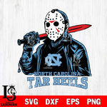 North Carolina Tar Heels Jason Voorhees Horror 12 Svg Eps Dxf Png File, NCAA svg, Digital Download, Instant Download