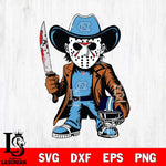 North Carolina Tar Heels Jason Voorhees Horror Svg Eps Dxf Png File, NCAA svg, Digital Download, Instant Download