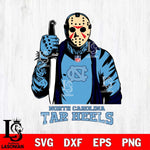 North Carolina Tar Heels Jason Voorhees Horror 3 Svg Eps Dxf Png File, NCAA svg, Digital Download, Instant Download