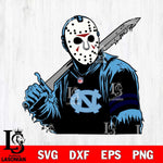 North Carolina Tar Heels Jason Voorhees Horror 7 Svg Eps Dxf Png File, NCAA svg, Digital Download, Instant Download