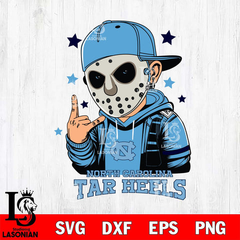 North Carolina Tar Heels Jason Voorhees Horror 9 Svg Eps Dxf Png File, NCAA svg, Digital Download, Instant Download