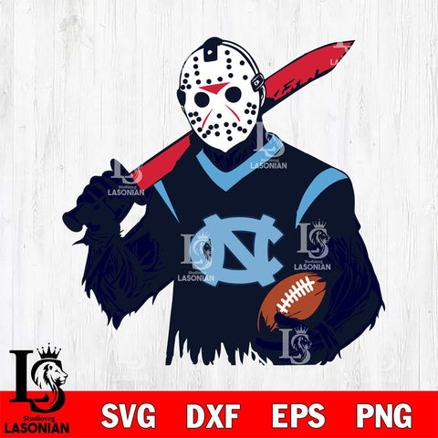 North Carolina Tar Heels Jason Voorhees Horror Halloween 2 Svg Eps Dxf Png File, NCAA svg, Digital Download, Instant Download