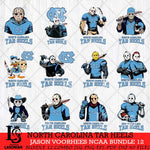 North Carolina Tar Heels Jason Voorhees NCAA Bundle 12 SVG Svg Eps Dxf Png File, Digital Download
