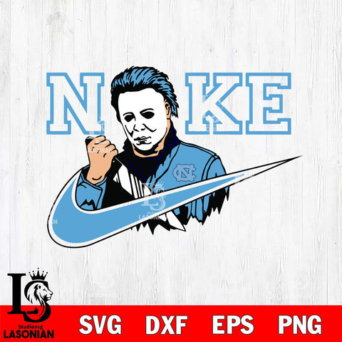 North Carolina Tar Heels Michael Myers Nike Svg Eps Dxf Png File, Digital Download, Instant Download