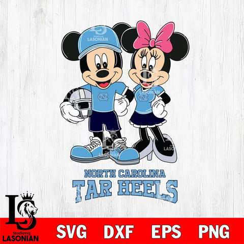 North Carolina Tar Heels Mickey Minnie Mouse Helmet Svg Eps Dxf Png File, NCAA svg , File Cut , Digital Download , Instant Download, Cut Svg Files
