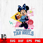 North Carolina Tar Heels Minnie Mouse Sport SVG DXF EPS PNG FILE, NCAA File Cut,Digital Download,Instant Download