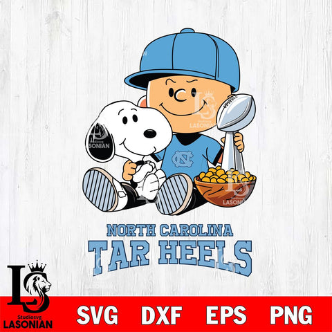 North Carolina Tar Heels Peanuts Snoopy Champion football SVG DXF EPS PNG FILE,Snoopy File Cut, NCAA Digital Download,Instant Download,Christmas Silhouette