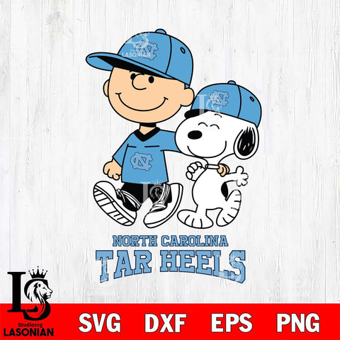 North Carolina Tar Heels Peanuts Snoopy Friends SVG DXF EPS PNG FILE,Snoopy File Cut, NCAA Digital Download,Instant Download,Christmas Silhouette