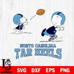 North Carolina Tar Heels Peanuts play football SVG DXF EPS PNG FILE,Snoopy File Cut, NCAA Digital Download,Instant Download,Christmas Silhouette