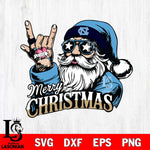 North Carolina Tar Heels Rock Santa Claus Football Svg dxf eps png pdf file,NCAA svg,Digital Download,Cricut file