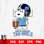 North Carolina Tar Heels Snoopy Player Football SVG DXF EPS PNG FILE,Snoopy File Cut, NCAA Digital Download,Instant Download,Christmas Silhouette