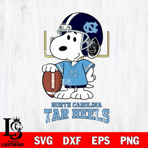 North Carolina Tar Heels Snoopy Player Football SVG DXF EPS PNG FILE,Snoopy File Cut, NCAA Digital Download,Instant Download,Christmas Silhouette