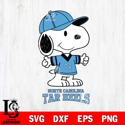 North Carolina Tar Heels Snoopy football SVG DXF EPS PNG FILE,Snoopy File Cut, NCAA Digital Download,Instant Download,Christmas Silhouette