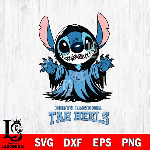 North Carolina Tar Heels Stitch Ghost Svg Eps Dxf Png File, NCAA svg, Digital Download, Instant Download