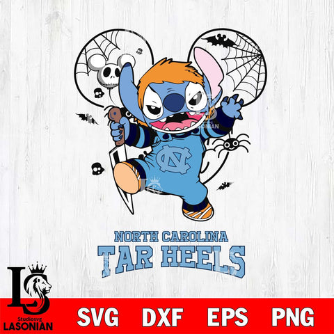 North Carolina Tar Heels Stitch Michael Halloween Svg Eps Dxf Png File, Digital Download, Instant Download