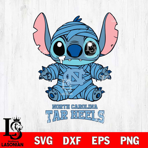 North Carolina Tar Heels Stitch Mummy Svg Eps Dxf Png File, NCAA svg, Digital Download, Instant Download