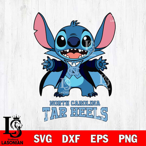 North Carolina Tar Heels Stitch Vampire halloween Svg Eps Dxf Png File, NCAA svg, Digital Download, Instant Download