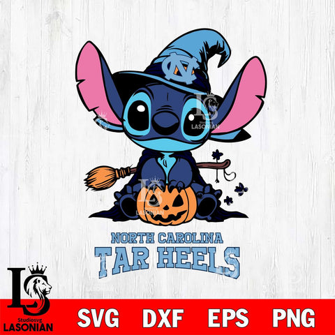 North Carolina Tar Heels Stitch witch Svg Eps Dxf Png File, NCAA svg, Digital Download, Instant Download