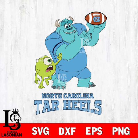 North Carolina Tar Heels Sully & Mike Football Cricut,Christmas SVG DXF EPS PNG FILE, NCAA Digital Download,Instant Download, Silhouette