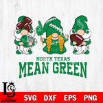 North Texas Mean Green 3 Gnomes Football Svg Eps Dxf Png File, Digital Download, Instant Download
