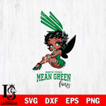 North Texas Mean Green Beauty Black Fairy Betty Boop, Svg Eps Dxf Png File, Digital Download