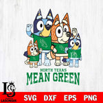 North Texas Mean Green Bluey & Bingo 7 Svg Eps Dxf Png File, NCAA svg, Digital Download, Instant Download