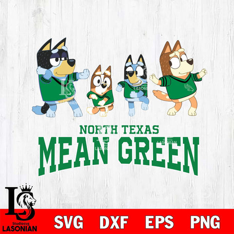 North Texas Mean Green Bluey Dance Mode Squats Svg Eps Dxf Png File, Digital Download, Instant Download