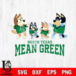 North Texas Mean Green Bluey Dance Squats Svg Eps Dxf Png File, Digital Download, Instant Download