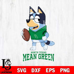 North Texas Mean Green Bluey Football Sport Svg Eps Dxf Png File, Digital Download ,Instant Download, Cricut File