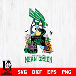 North Texas Mean Green Bluey Halloween NCAA 2 Svg Eps Dxf Png File, Digital Download, Instant Download