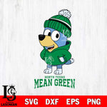 North Texas Mean Green Bluey Hoodie Sport Svg Eps Dxf Png File, Digital Download ,Instant Download, Cricut File