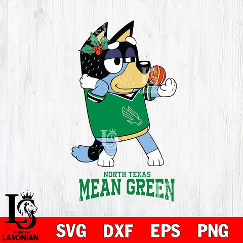 North Texas Mean Green Christmas Bluey Bandit Heeler Cut Files,Bluey Cricut,Christmas Svg , Bluey svg , Digital Download, dxf eps png pdf file