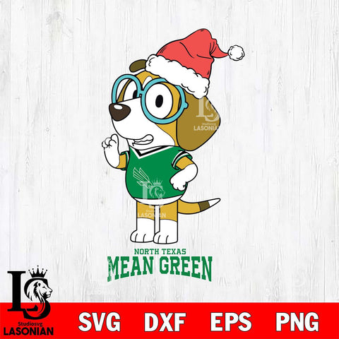 North Texas Mean Green Christmas Bluey Honey Sport Cut Files,Bluey Cricut,Christmas Svg , Bluey svg , Digital Download, dxf eps png pdf file