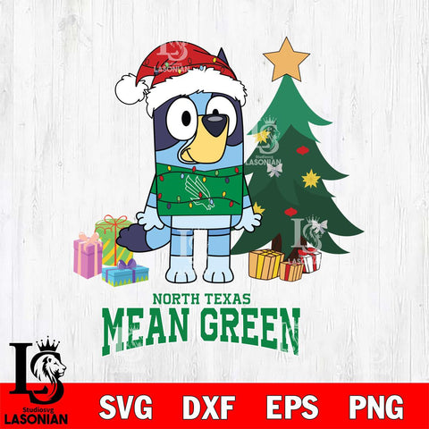 North Texas Mean Green Christmas Bluey Tree Sport Cut Files,Bluey Cricut,Christmas Svg , Bluey svg , Digital Download, dxf eps png pdf file